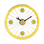Bike Wheel Clock Yellow 16